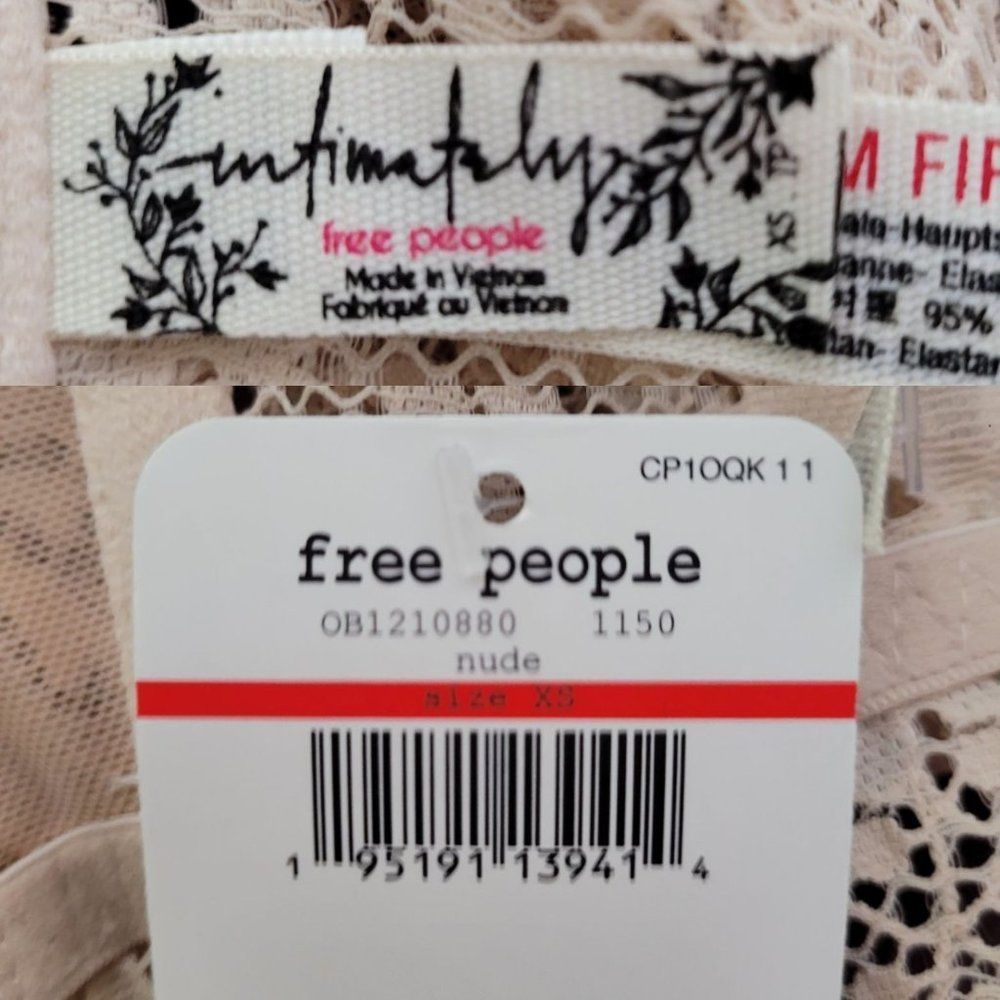 Free People Lacey Looks Bandeau OB1210880  Revolve FREE-WI466 Nude Sz XS - Picture 3 of 7
